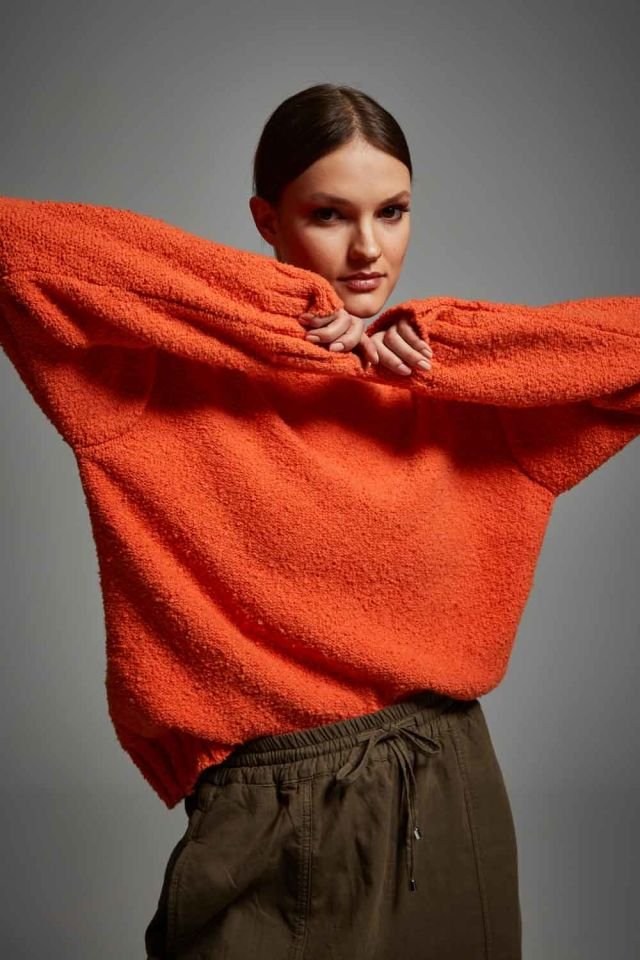 Orange Oversize Sweater