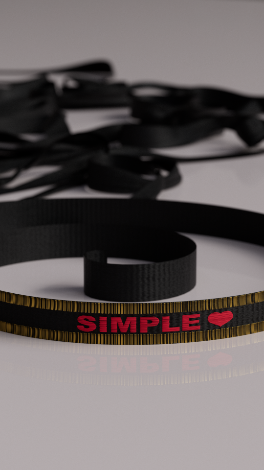 Bracelet with Red Writing.