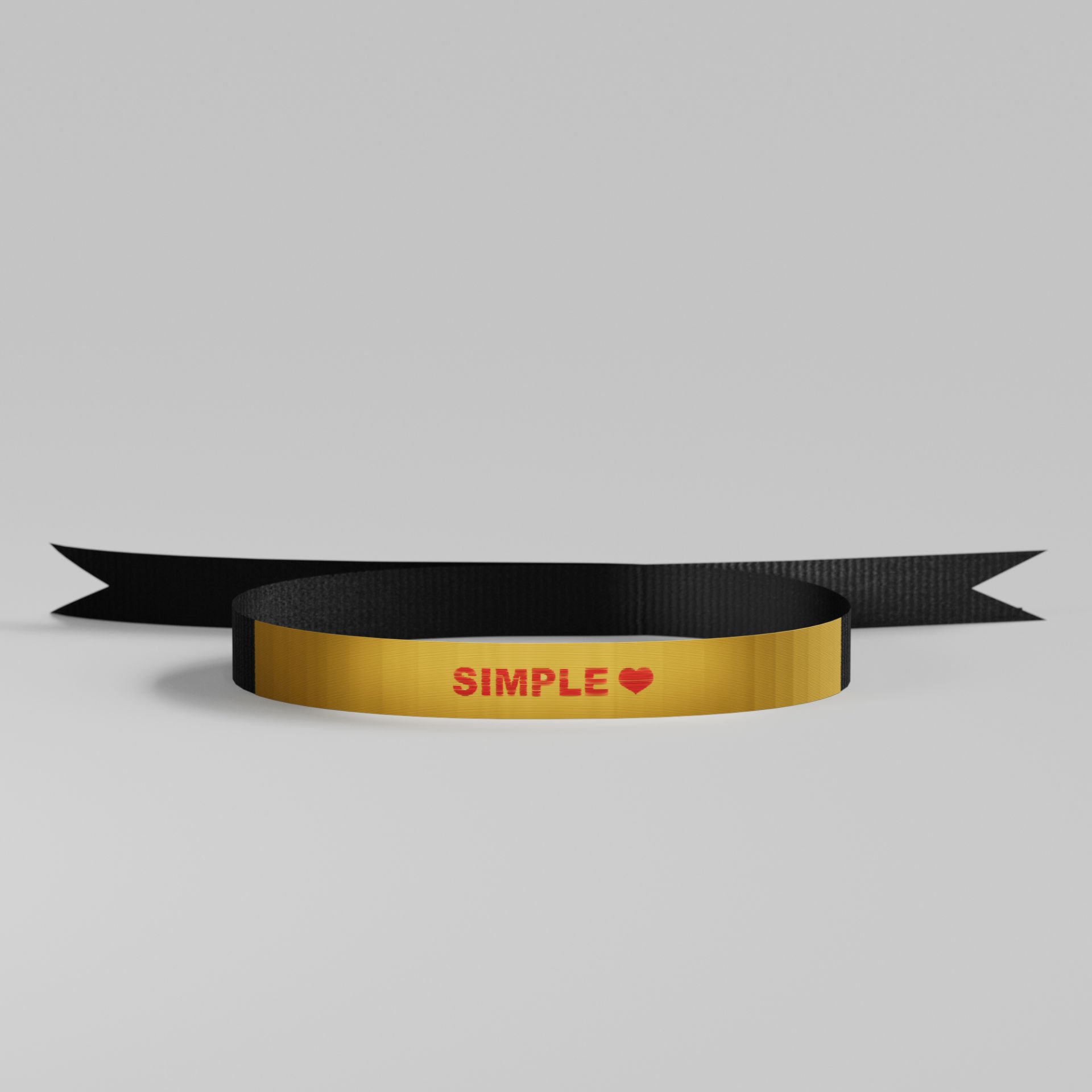 Sarı Zemin Üzeri Kırmızı Yazılı Bileklik