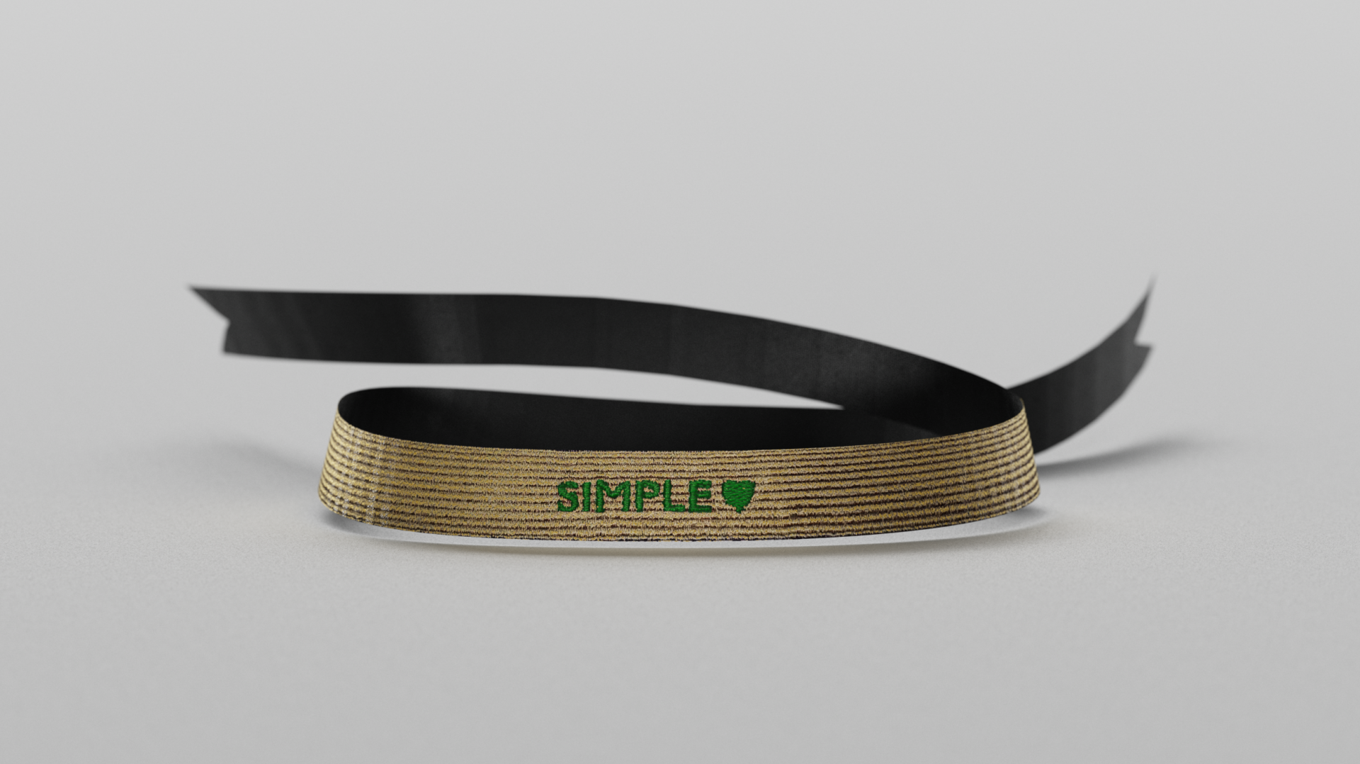 Sarı Zemin Üzeri Yeşil Yazılı Bileklik