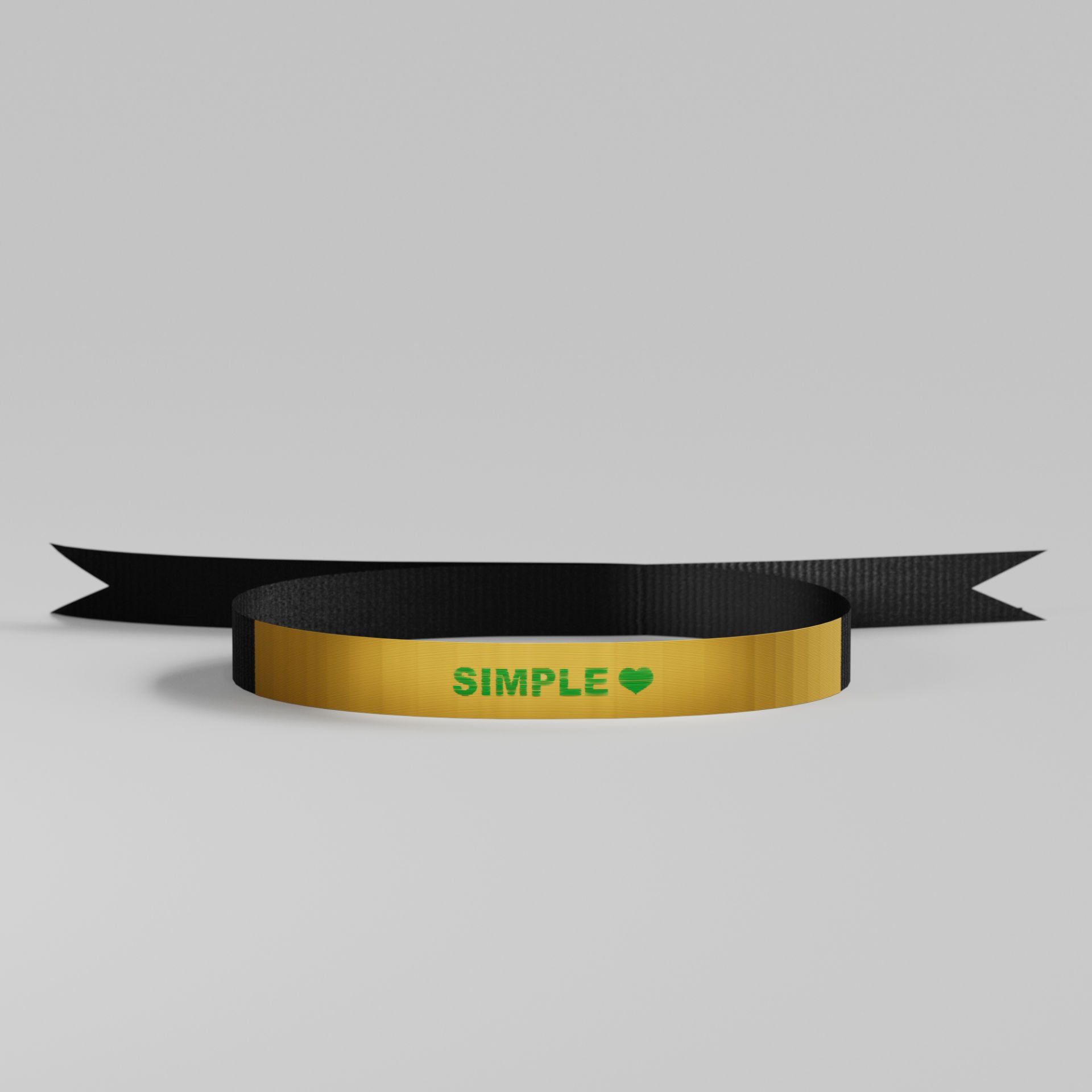 Sarı Zemin Üzeri Yeşil Yazılı Bileklik