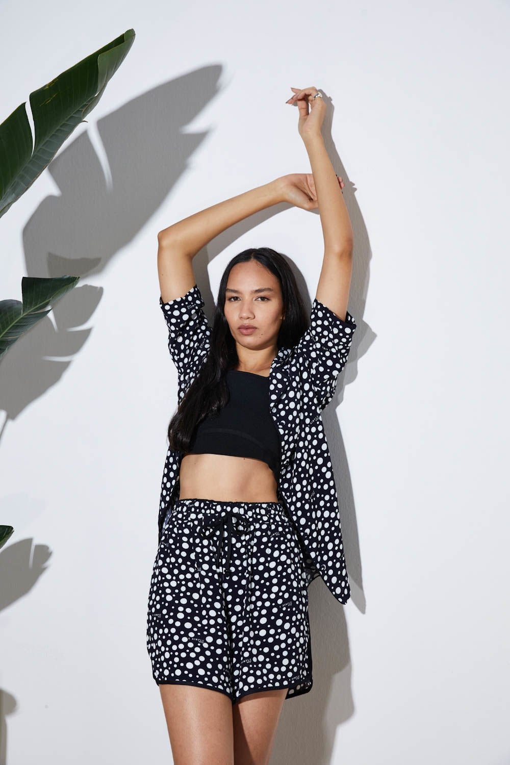 Conjunto de pantalones cortos de lunares