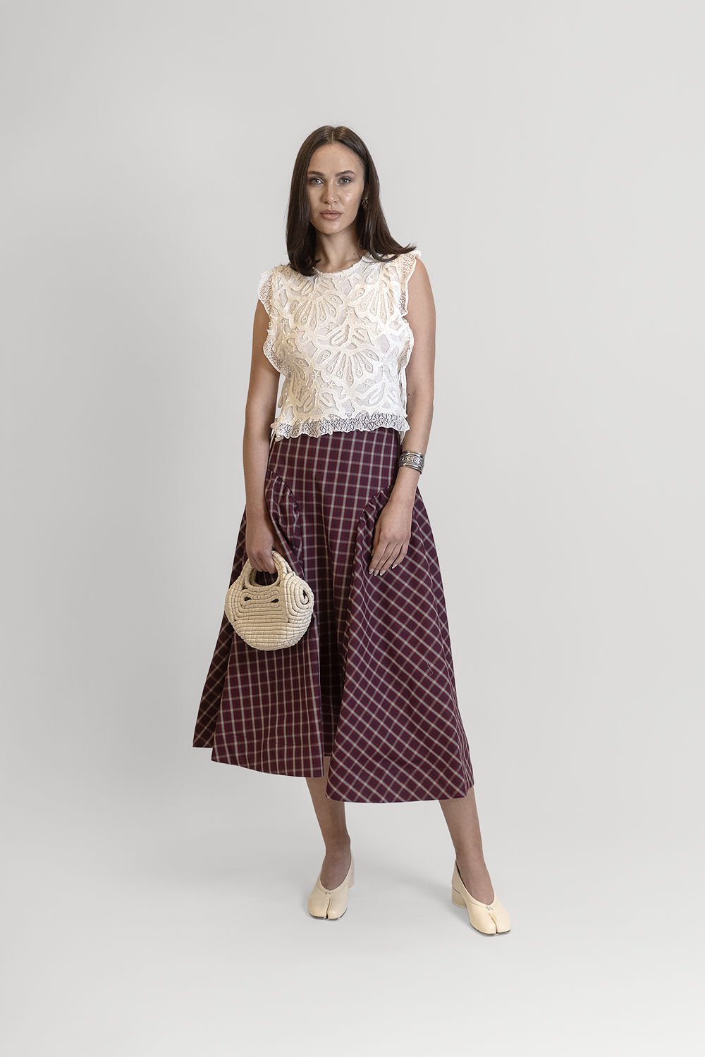 Sofi Burgundy Plaid