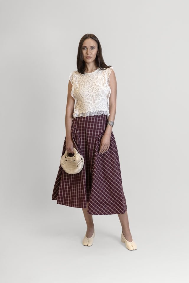 Sofi Burgundy Plaid