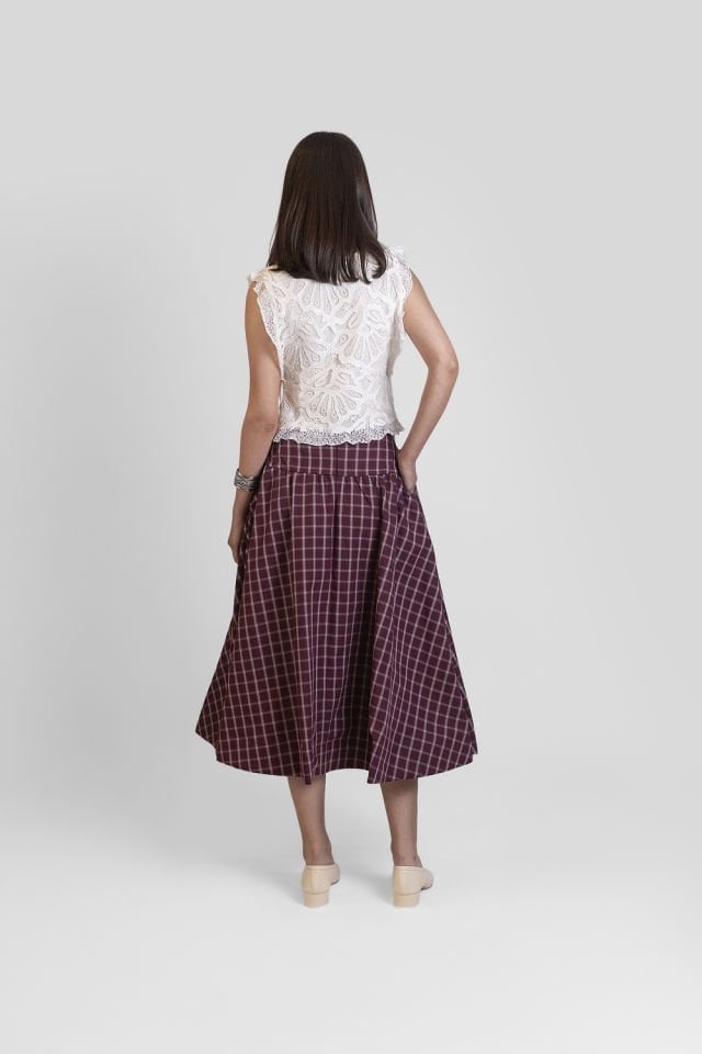 Sofi Burgundy Plaid