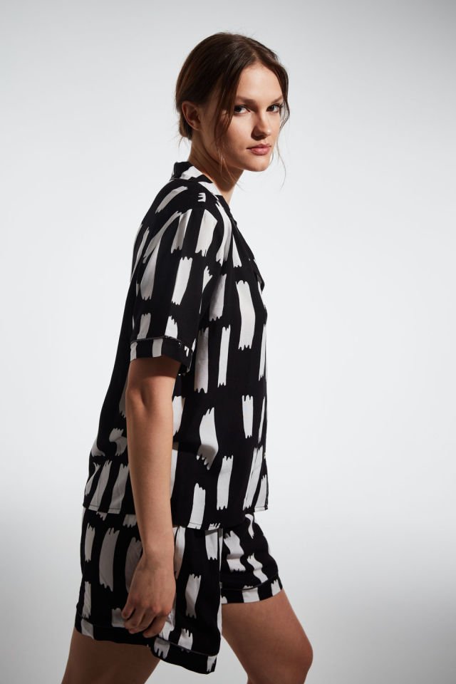 Black White Pijama Takımı