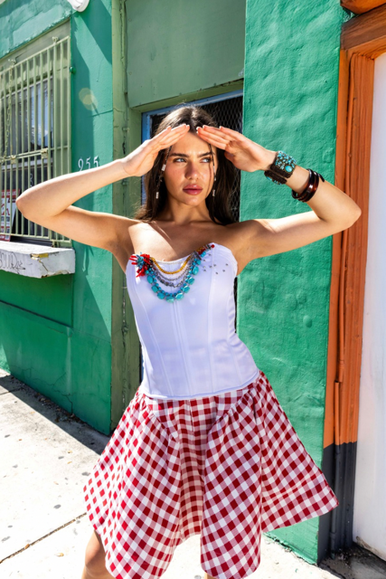 Isabel Red White Plaid