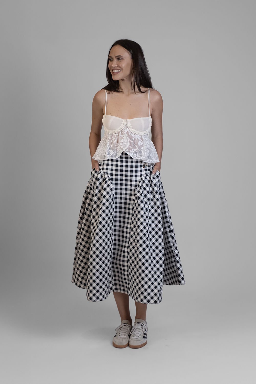 Sofi Black and White Plaid
