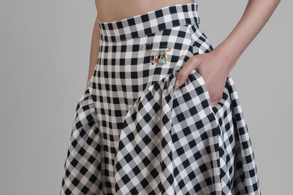 Sofi Black and White Plaid