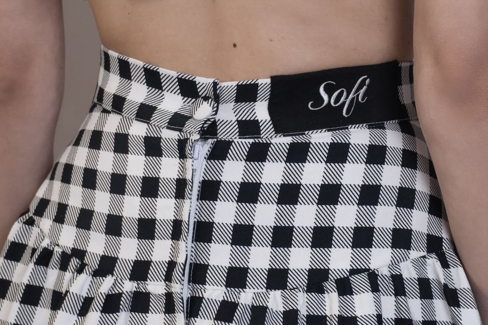Sofi Black and White Plaid