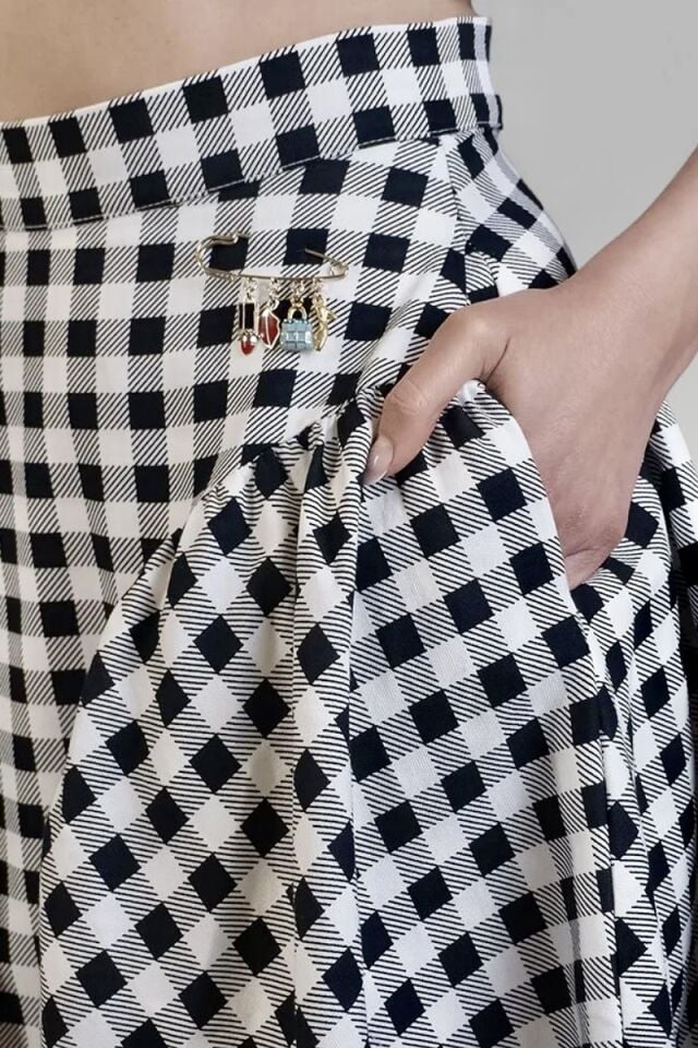 Sofi Black and White Plaid