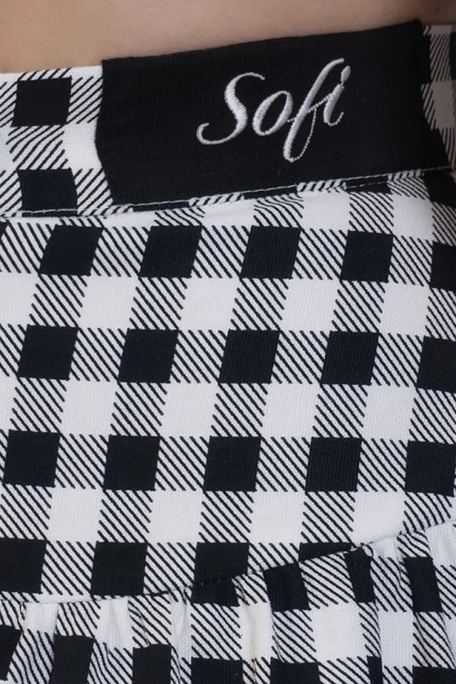 Sofi Black and White Plaid