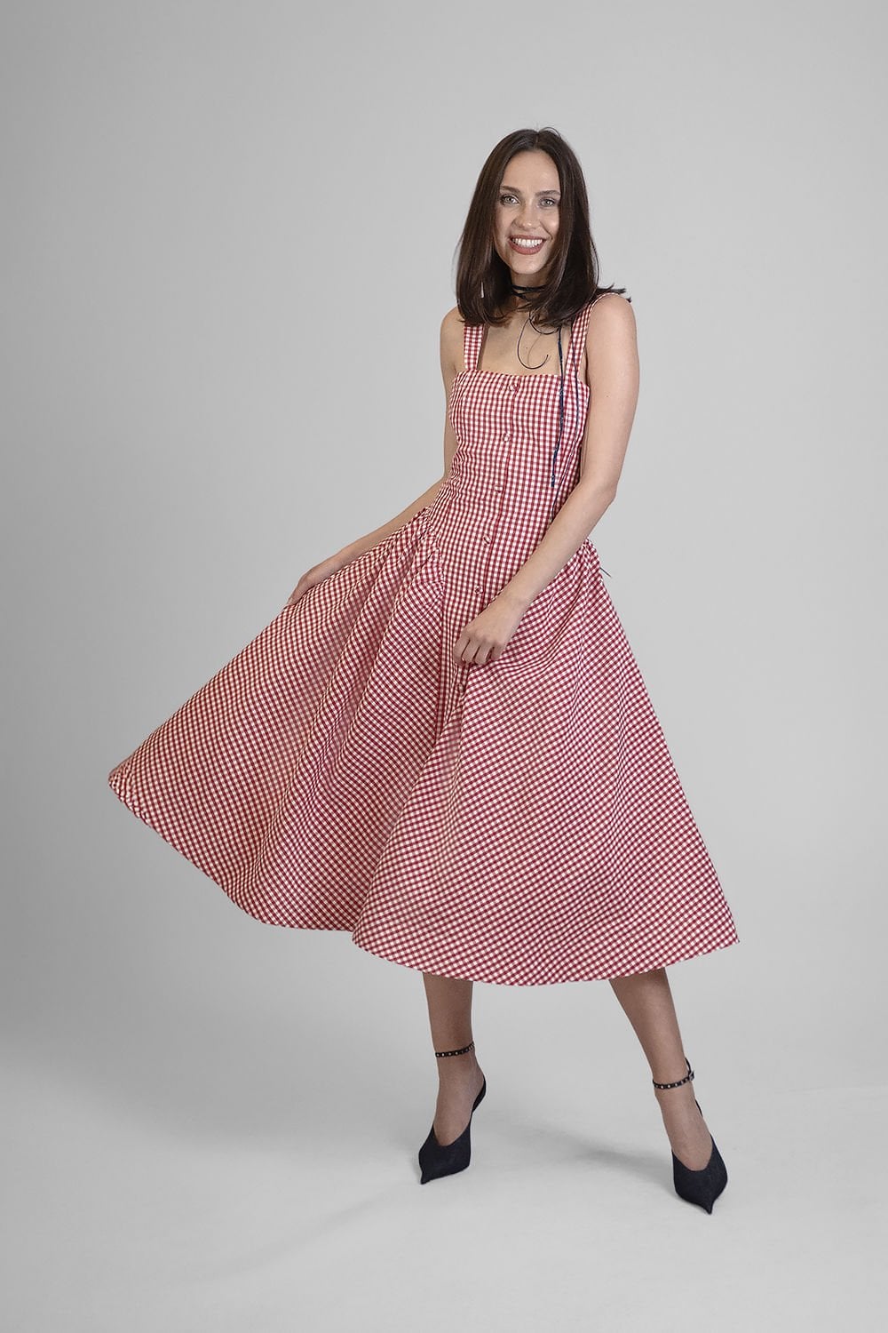 Maria Red and White Checkered