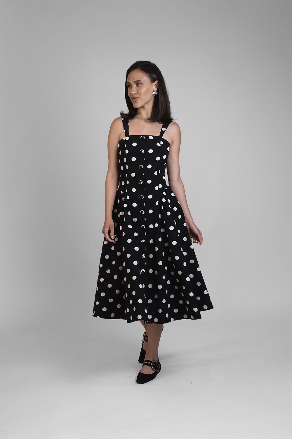 Maria Dot-Pattern Dress