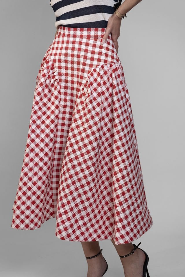 Sofi Red White Plaid