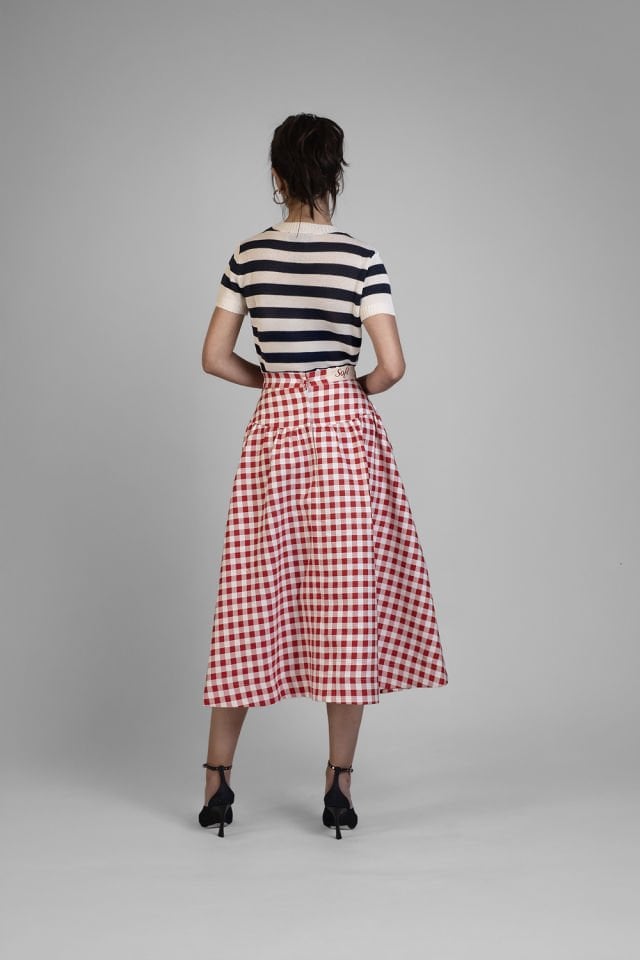 Sofi Red White Plaid