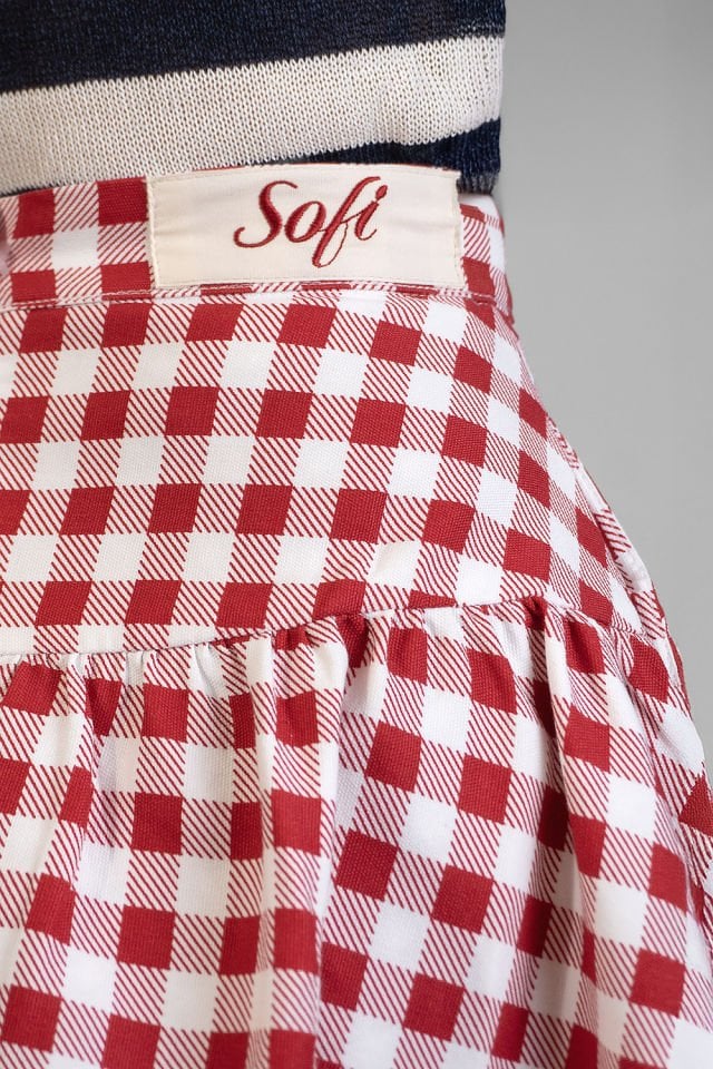 Sofi Red White Plaid