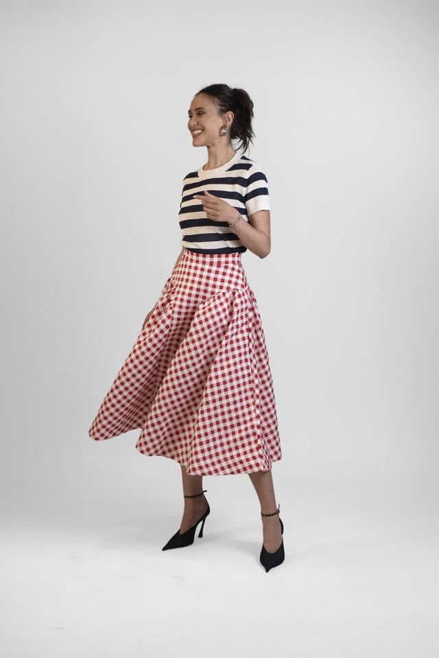 Sofi Red White Plaid