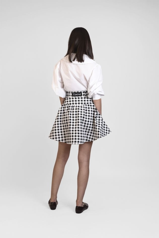 Isabel Black and White Plaid