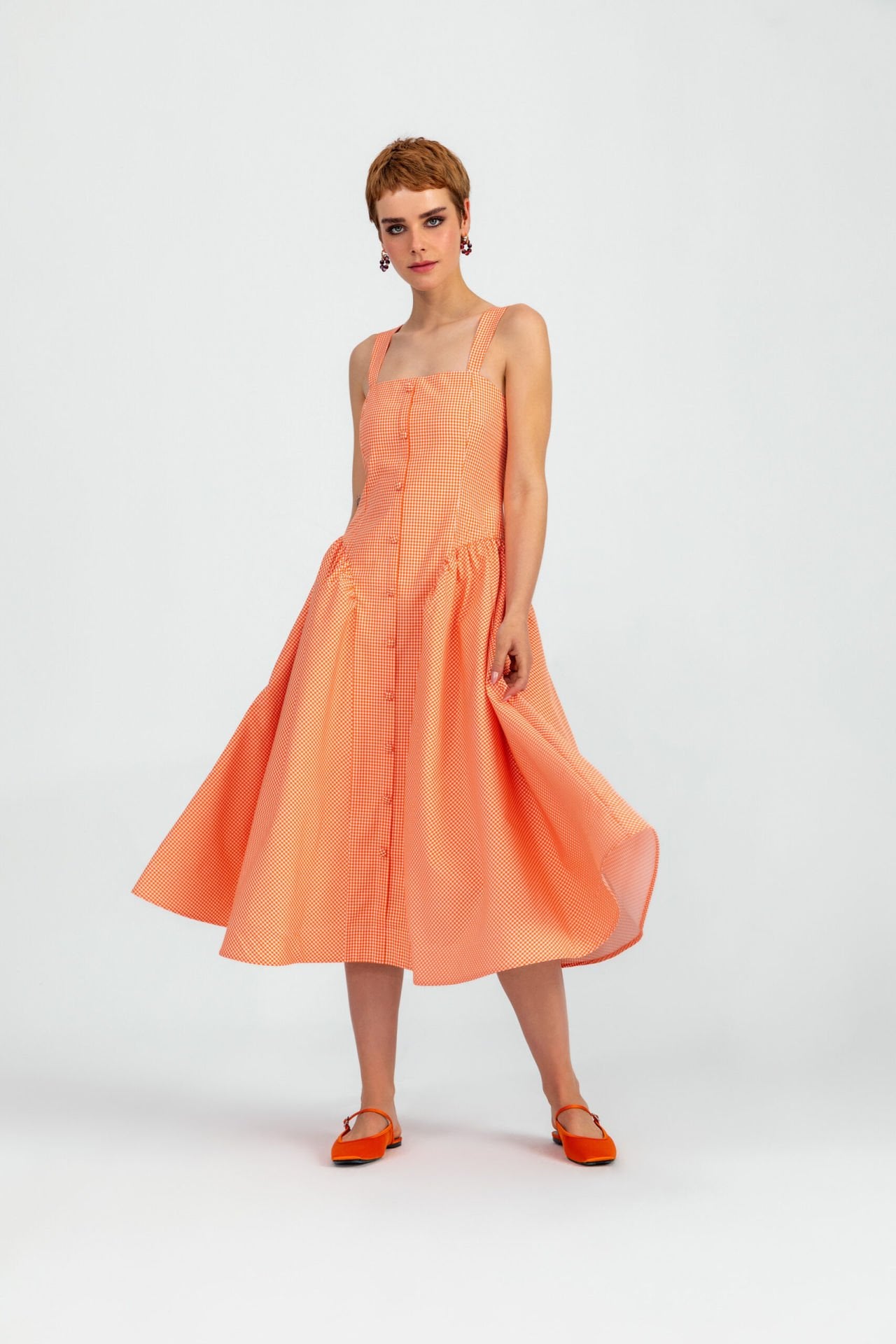 Maria Small Gingham Orange