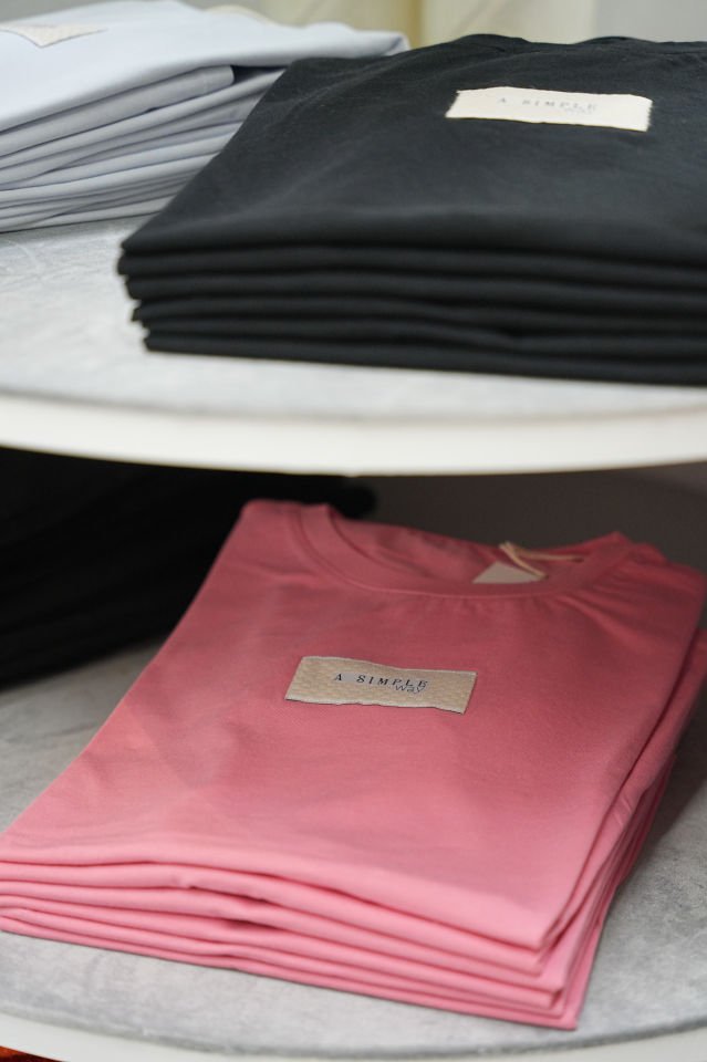 Happy T-shirt Front Brand Printed Pink