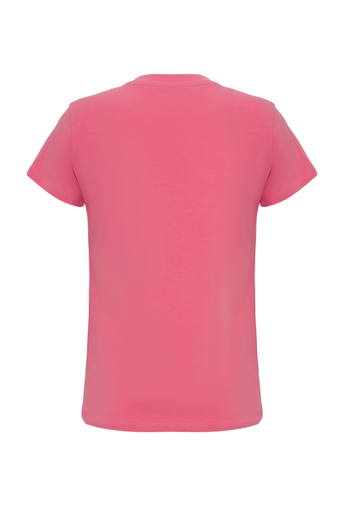 Happy T-shirt Front Brand Printed Pink