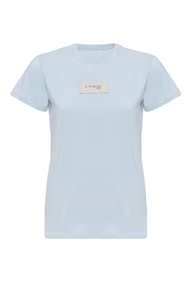 Happy T-shirt Front Brand Printed Blue