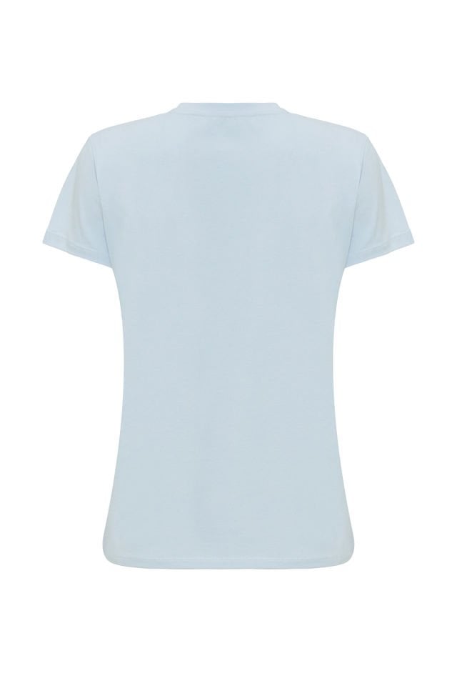 Happy T-shirt Front Brand Printed Blue