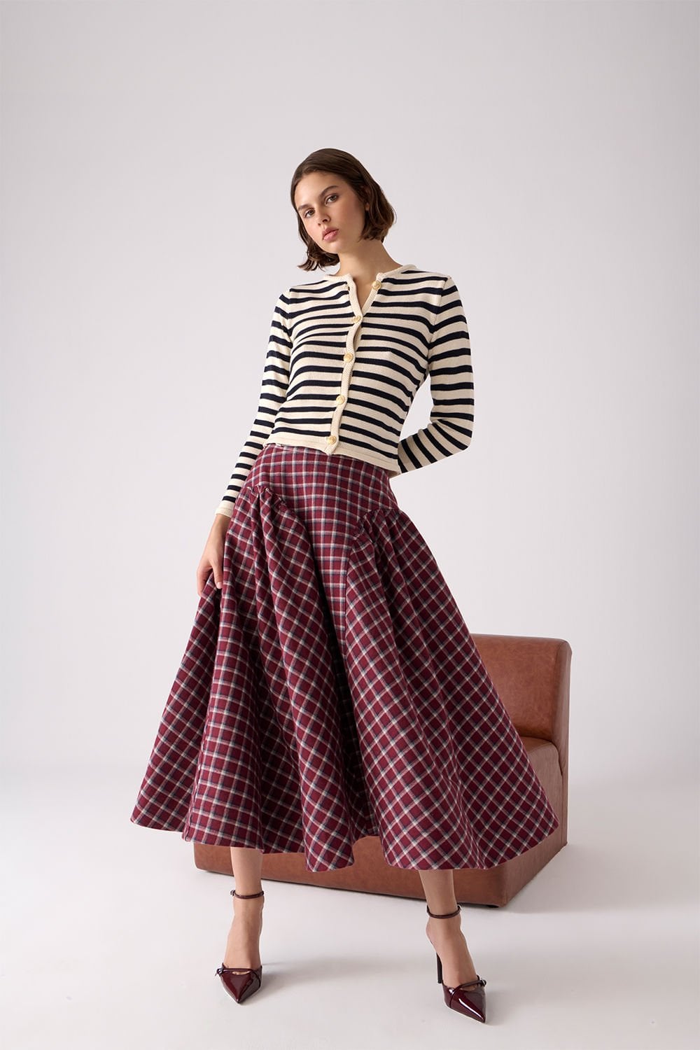 Sofi Cuadros Rojos Claret